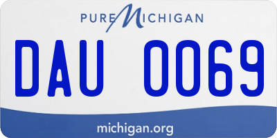 MI license plate DAU0069