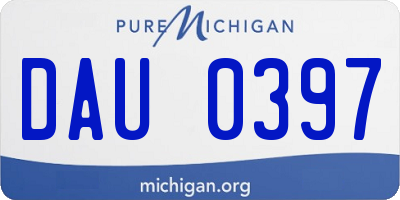 MI license plate DAU0397