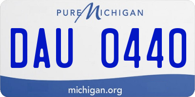 MI license plate DAU0440