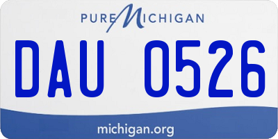 MI license plate DAU0526
