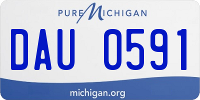 MI license plate DAU0591