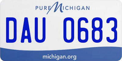 MI license plate DAU0683