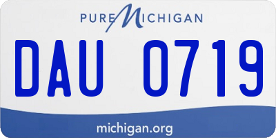 MI license plate DAU0719