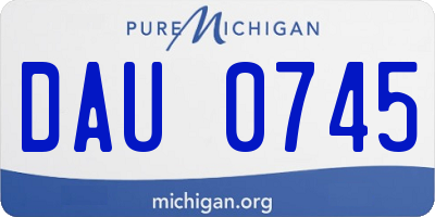 MI license plate DAU0745