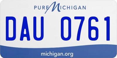 MI license plate DAU0761