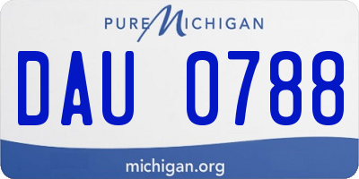 MI license plate DAU0788