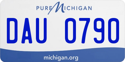 MI license plate DAU0790