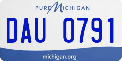 MI license plate DAU0791