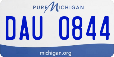 MI license plate DAU0844