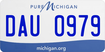 MI license plate DAU0979