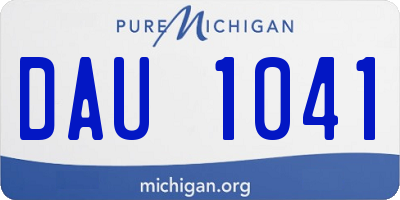 MI license plate DAU1041