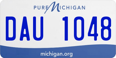 MI license plate DAU1048