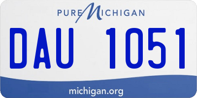 MI license plate DAU1051
