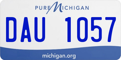 MI license plate DAU1057