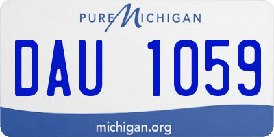 MI license plate DAU1059