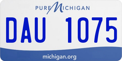 MI license plate DAU1075