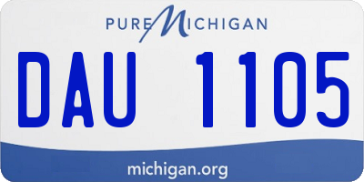 MI license plate DAU1105