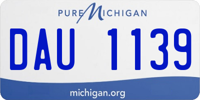MI license plate DAU1139
