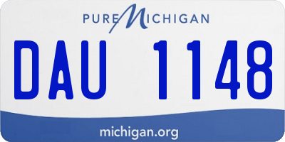 MI license plate DAU1148