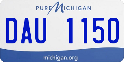 MI license plate DAU1150