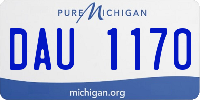 MI license plate DAU1170