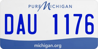 MI license plate DAU1176