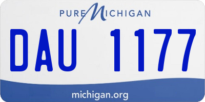 MI license plate DAU1177