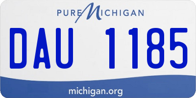 MI license plate DAU1185