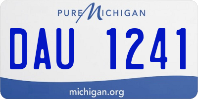 MI license plate DAU1241