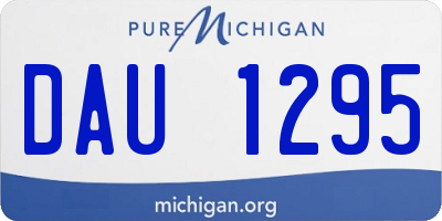 MI license plate DAU1295