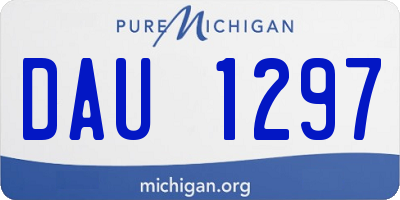 MI license plate DAU1297