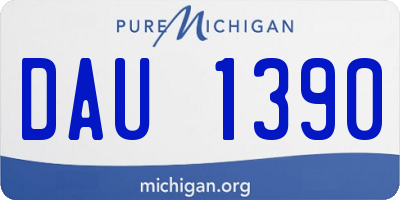 MI license plate DAU1390