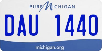 MI license plate DAU1440