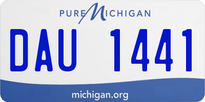 MI license plate DAU1441