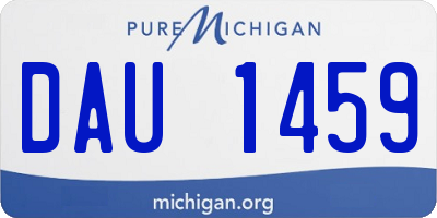 MI license plate DAU1459