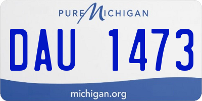 MI license plate DAU1473