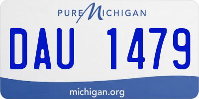 MI license plate DAU1479