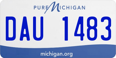 MI license plate DAU1483