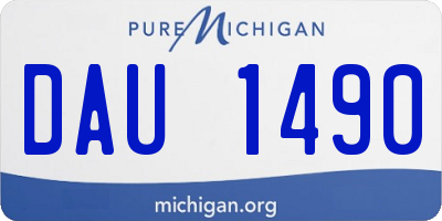 MI license plate DAU1490