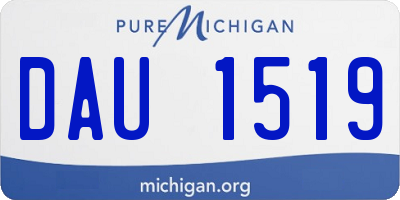 MI license plate DAU1519