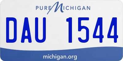 MI license plate DAU1544