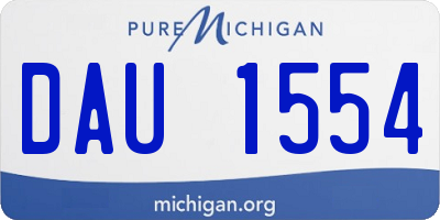 MI license plate DAU1554