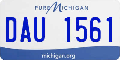 MI license plate DAU1561