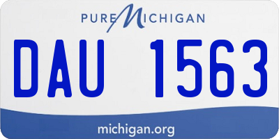 MI license plate DAU1563