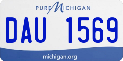 MI license plate DAU1569