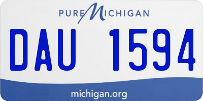 MI license plate DAU1594
