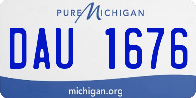 MI license plate DAU1676
