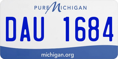 MI license plate DAU1684