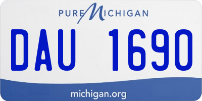 MI license plate DAU1690