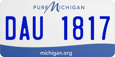 MI license plate DAU1817